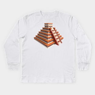 Pyramid of the niches of Tajín Kids Long Sleeve T-Shirt